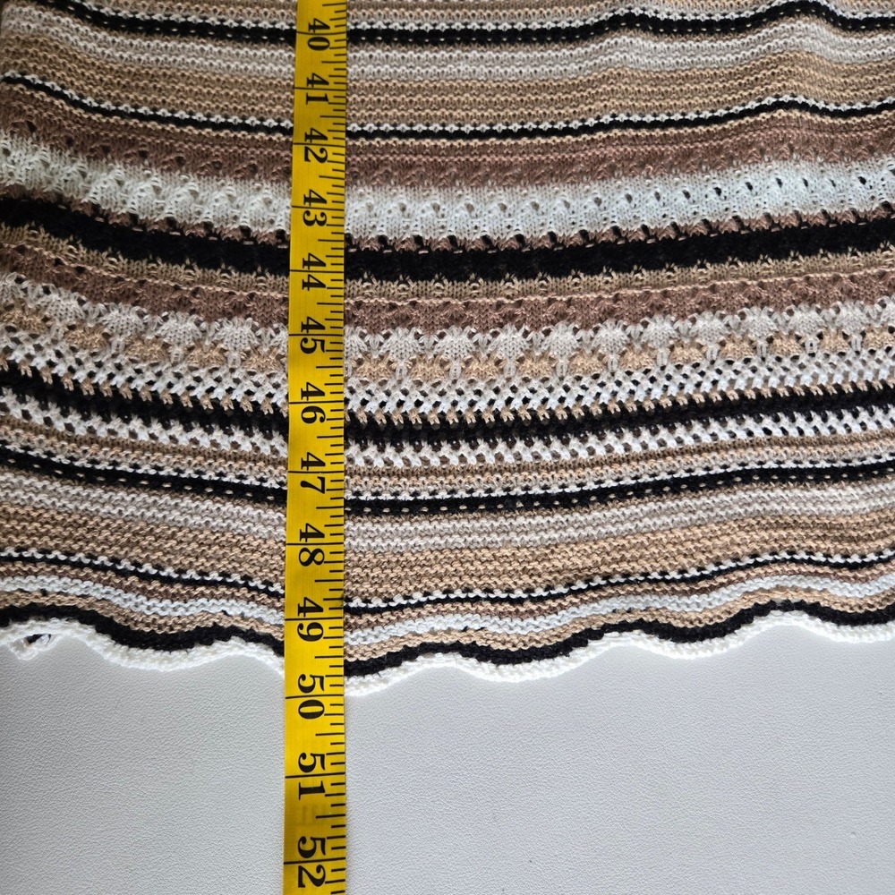 No Boundaries Cream Pointelle Crochet Midi Dress XL Boho Beach Cottage Feminine - Picture 8 of 8
